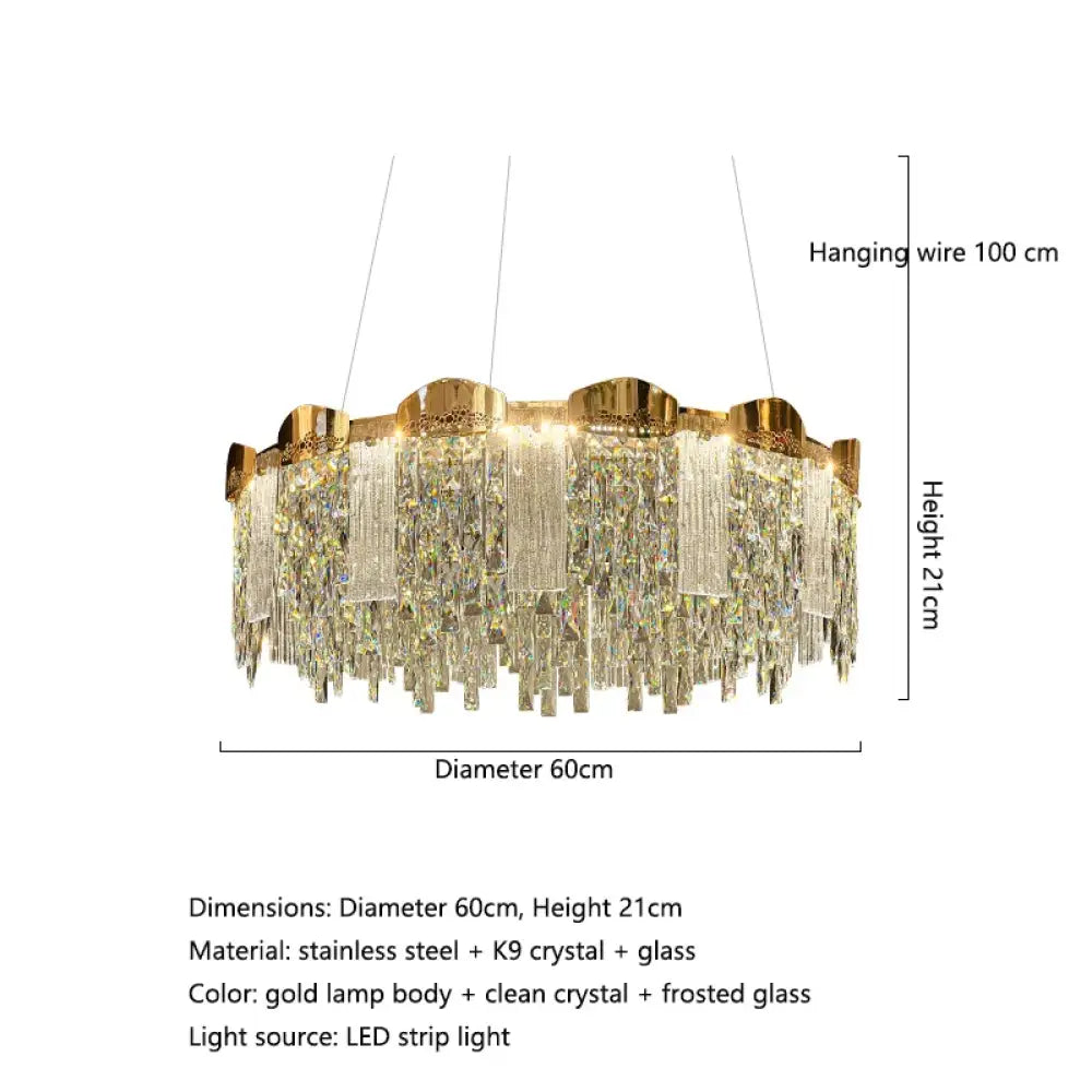 Elegant Modern Circular Crystal Chandeliers - Adding Light Luxury and Creativity to Your Living Room, Dining Room, and More