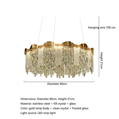 Elegant Modern Circular Crystal Chandeliers - Adding Light Luxury and Creativity to Your Living Room, Dining Room, and More