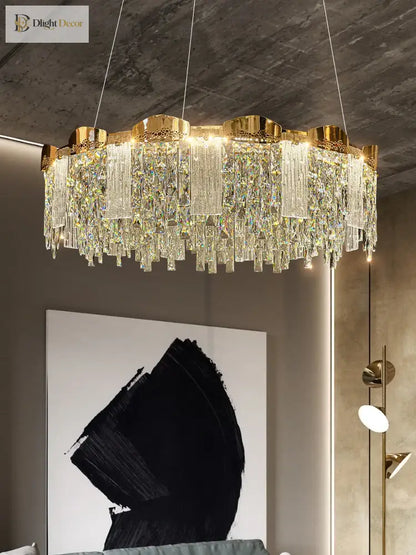Elegant Modern Crystal Chandelier | Dining Room Lighting