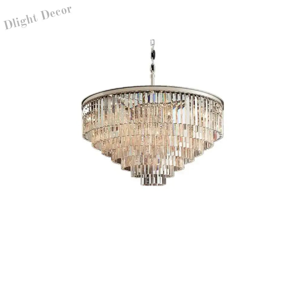 Elegant Nordic Postmodern Crystal Chandeliers - Luxury Round Lighting for Villas, Homes, Restaurants, and Hotels