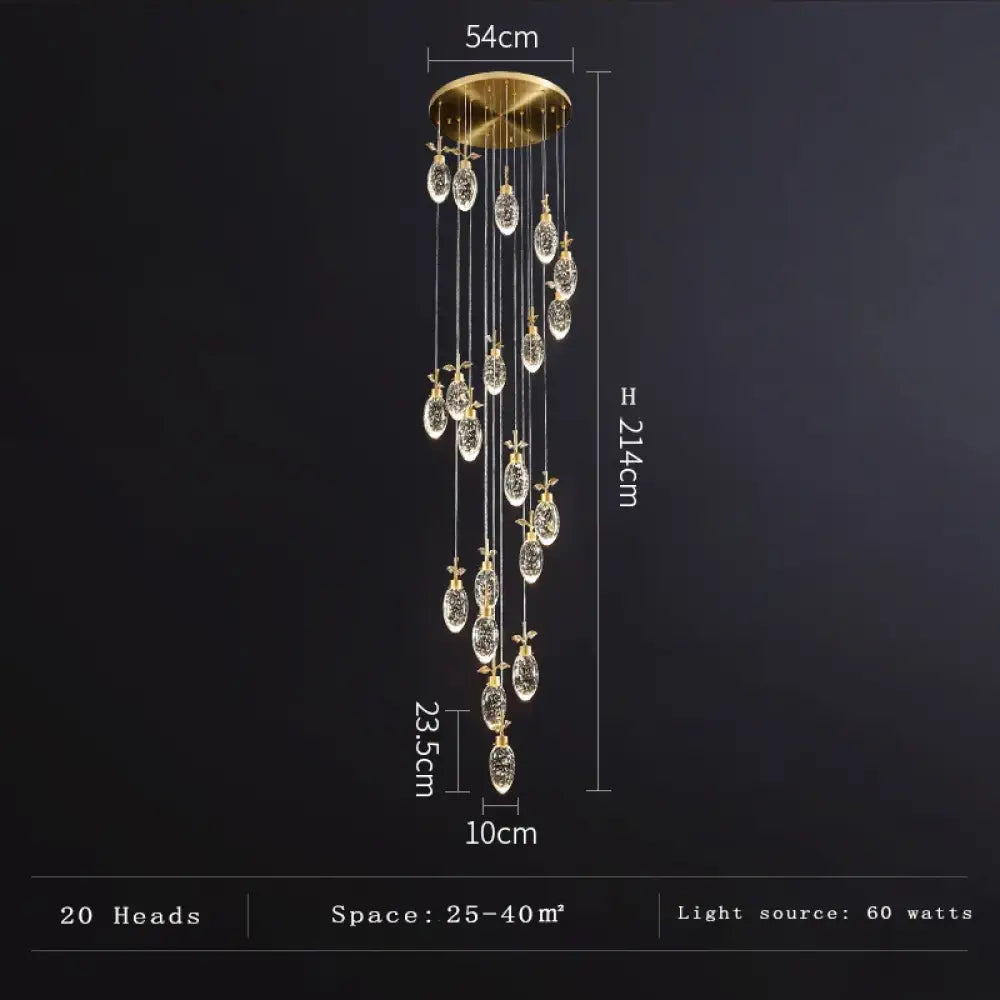 Elegant Round Crystal Pendant Lights - Illuminate Your Living, Dining, and Bedroom Spaces with Modern Elegance