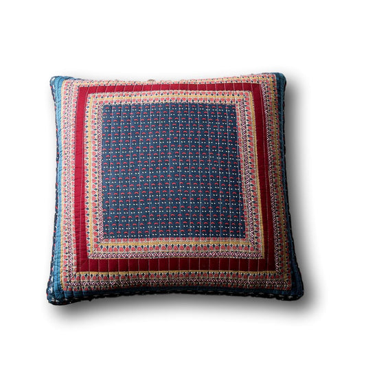 Quilted Cotton Patchwork Euro Sham, Vineyard Cottage Design