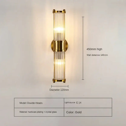 Exquisite LED E14 Crystal Wall Lights - Luxury Modern Decoration for Bathrooms, Kitchens, Living Rooms, Bedrooms, and Hallways