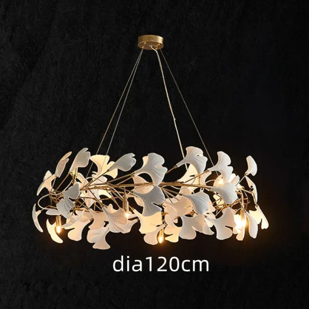 Exquisite Porcelain Leaves Chandeliers - Luxury LED Pendant Lights for Living Room, Bedroom, Hotel, and Restaurant Decor with Ginkgo Branch Lamp Design