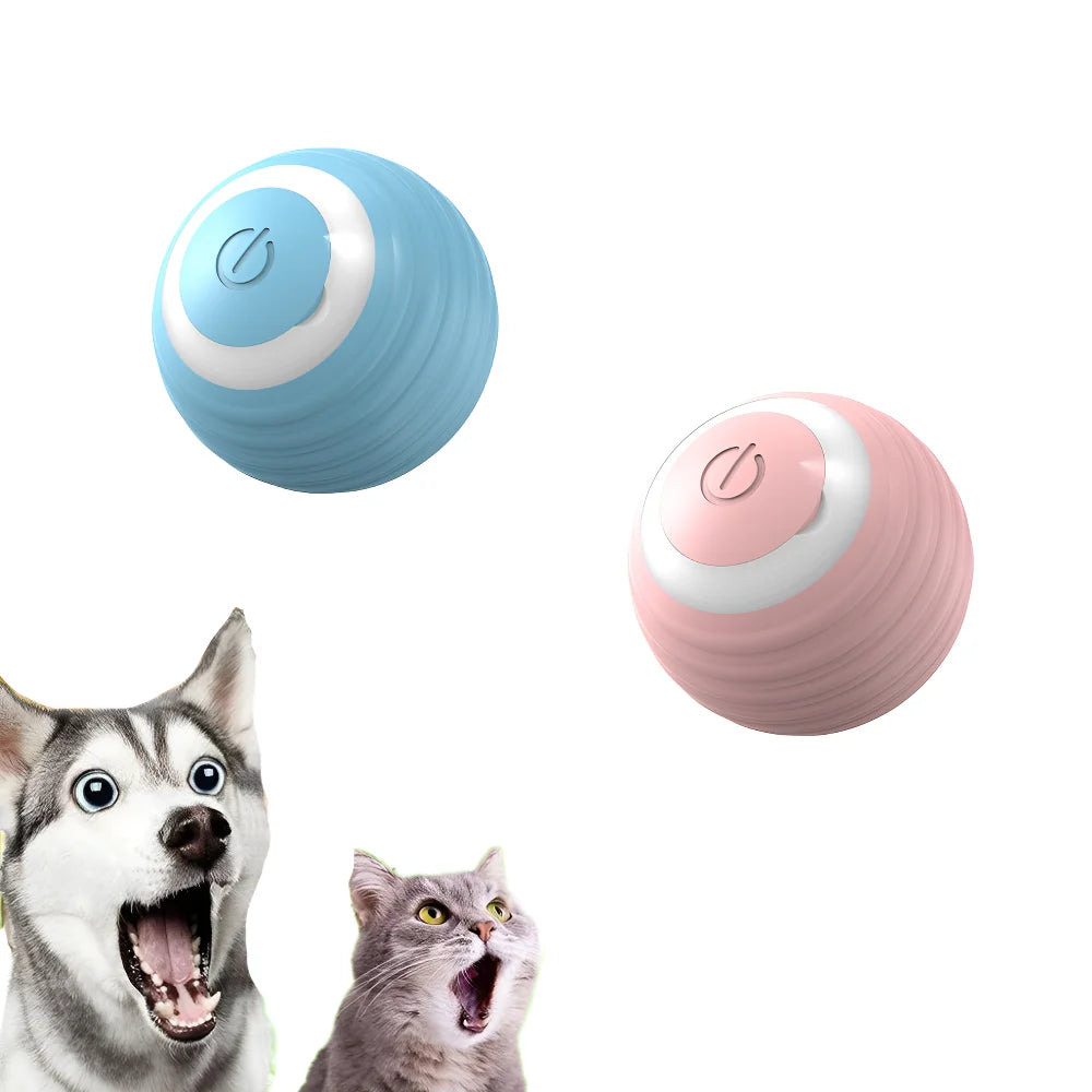 Smart Interactive Cat Ball - Automatic Rolling Magic Ball Toy for Indoor Cats, Silicone Encased, USB-C Rechargeable