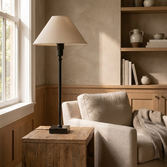 36 Inch Ivory Adjustable Table Lamp