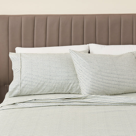 Brushed Microfiber Striped Sheet Set for Lasting Comfort