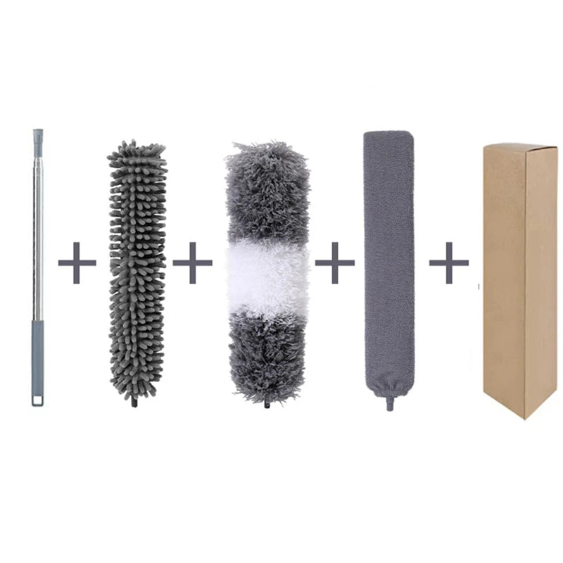 2024 Scalable Duster Brush - Spider Web and Ceiling Dust Remover with Chenille Microfiber Head, Telescopic Handle