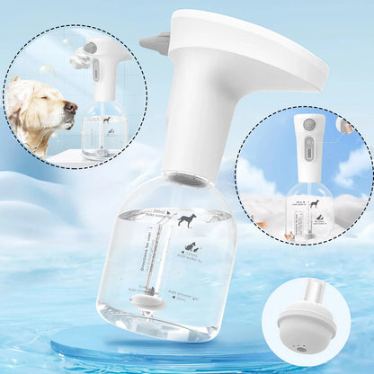 Automatic Pet Soap Dispenser, USB Rechargeable Smart Foaming Machine for Cats & Dogs, White - 500ml