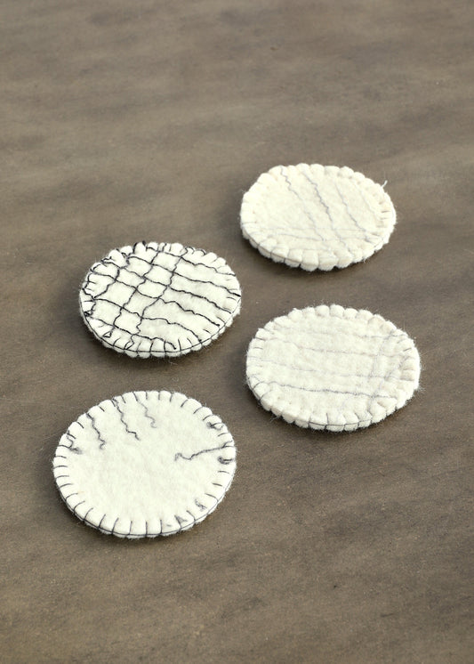 Fine Line Felt Coasters Set of 4