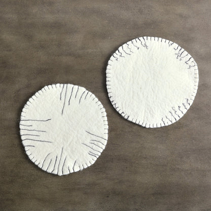 Fine Line Ivory Wool Trivet