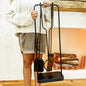 Black Iron Fireplace Tool Set with Shovel Brush Tongs