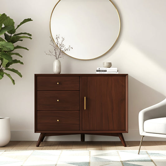 Walnut Flynn Accent Cabinet for Versatile Storage