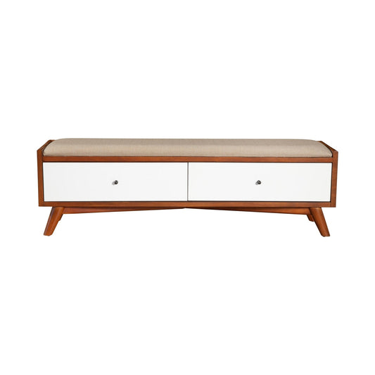 Flynn Bench, Chestnut/White