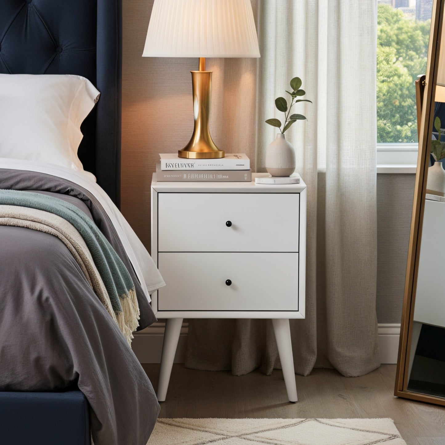 Flynn Nightstand, White