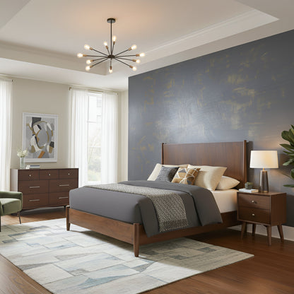 Flynn Panel Bed, Walnut