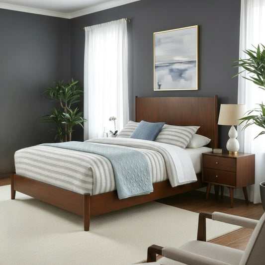 Walnut Panel Bed, Flynn Collection – All Sizes Available
