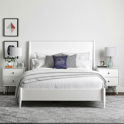 Flynn Platform Bed, White