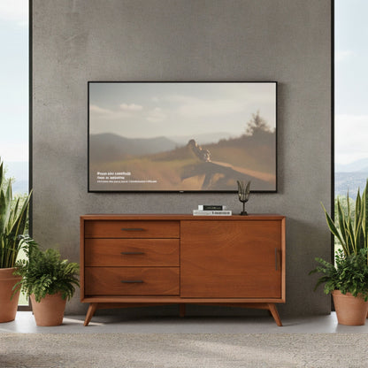 Flynn Small TV Console, Chestnut