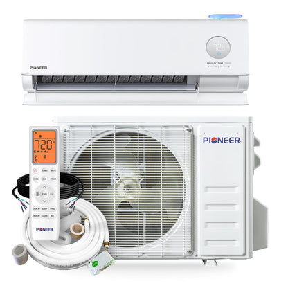 Pioneer Quantum Fresh 12,000 BTU 24 SEER2 High-Wall Ductless Mini-Split Fresh Air Conditioner Inverter Heat Pump Full Set