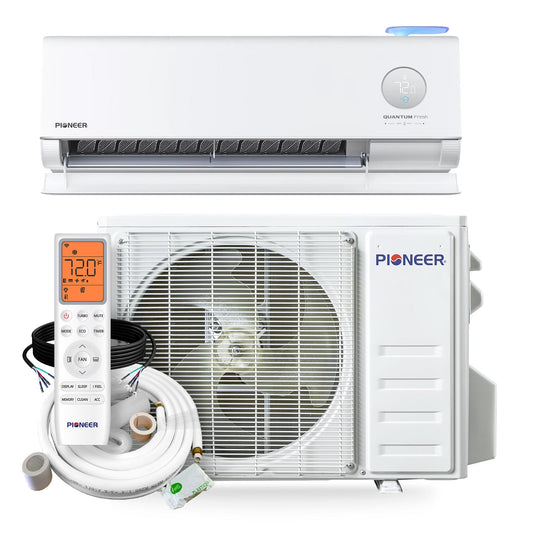 Pioneer Quantum Fresh 12,000 BTU 24 SEER2 High-Wall Ductless Mini-Split Fresh Air Conditioner Inverter Heat Pump Full Set