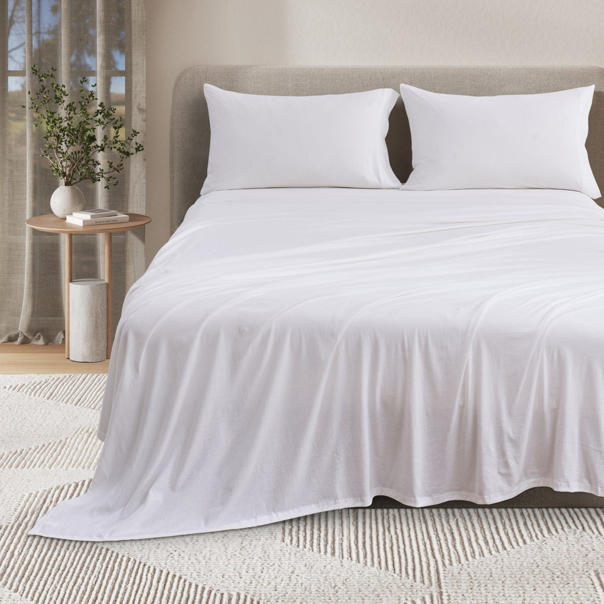 Viscose from Bamboo & Cotton Blend Jersey Knit Sheets
