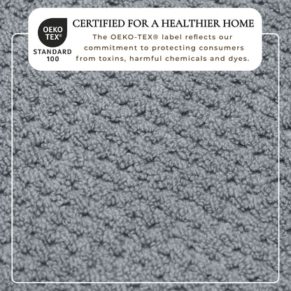 100% Cotton Checkered Jacquard Bath Towel Set - Giuliana Collection