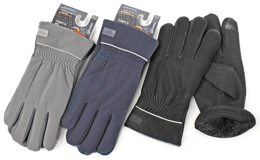 3-Pack Men’s Touch Screen Smooth Velvet Style Fashion Gloves