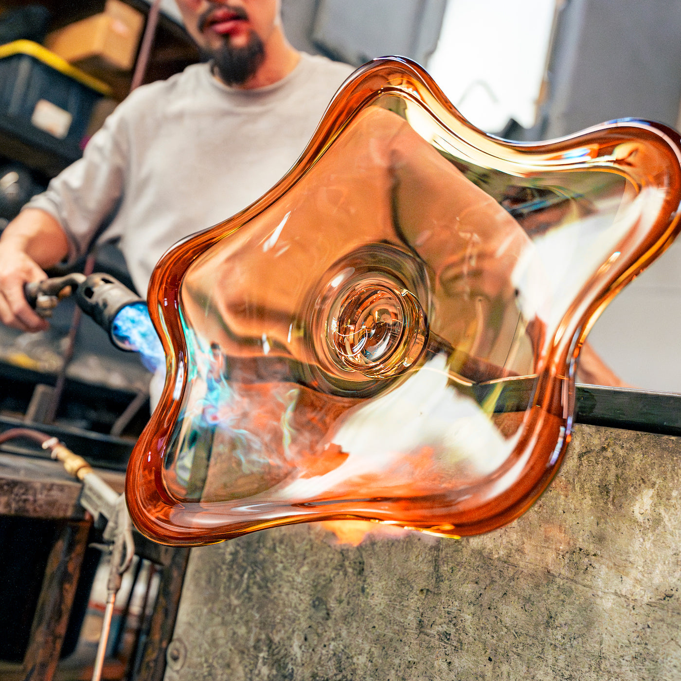 KAZU glass platter