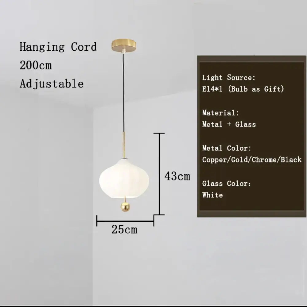 Glass Pumpkin Ceiling Chandeliers - Nordic Elegance for Stairs and Ceilings with LED Illumination