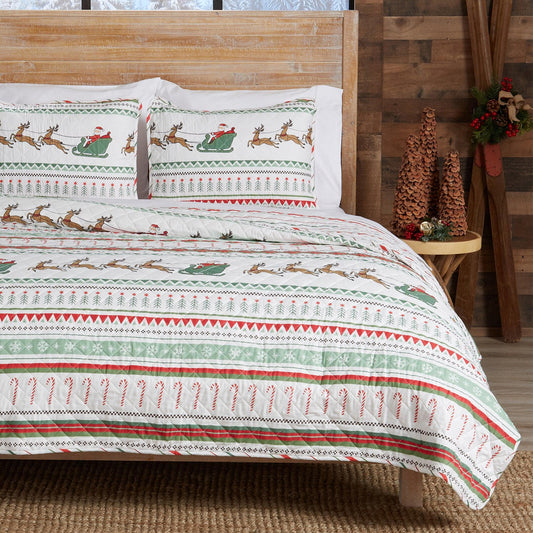 Microfiber Quilt with Cotton-Blend Fill, Festive Collection