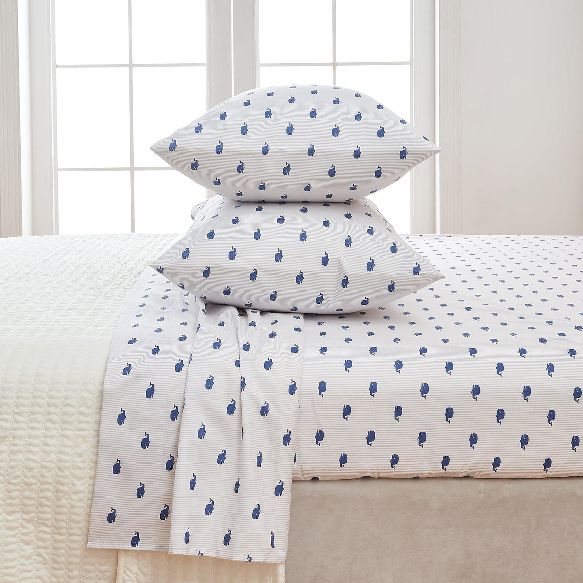 Coastal Print Lightweight Microfiber Sheet Set – Soft Comfort – view 25