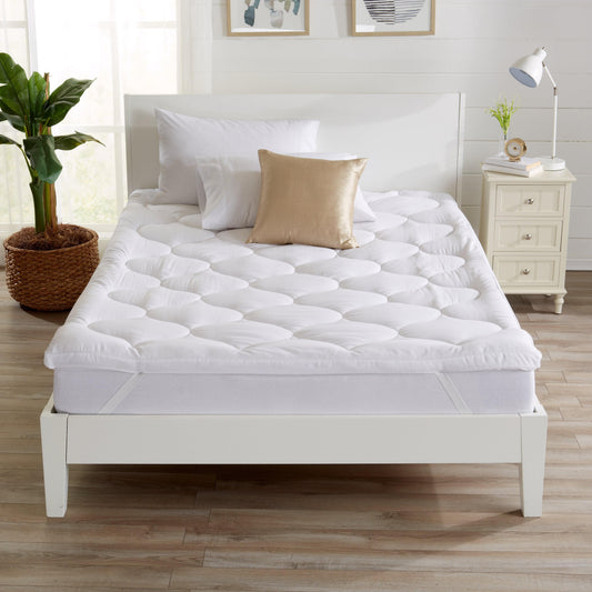 2-Inch Thick Hypoallergenic Microfiber Mattress Topper