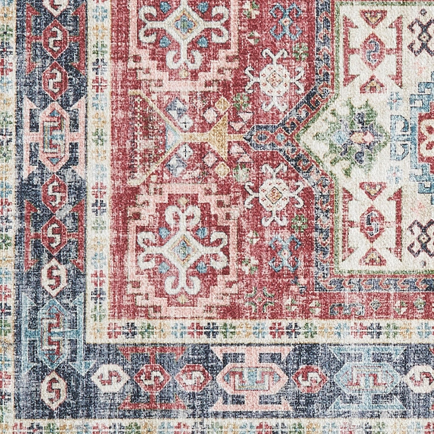 Medallion Machine Washable Accent Area Rug 3' x 5' - Nava Collection