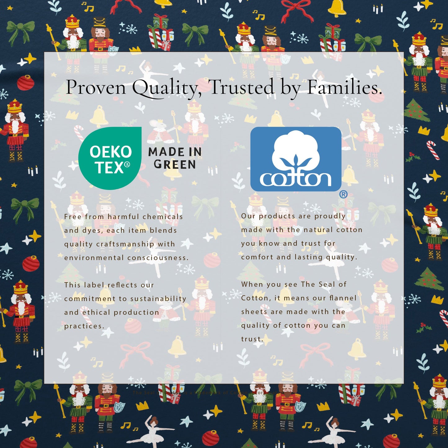 Turkish Cotton Christmas Flannel Sheet - Whittaker Collection