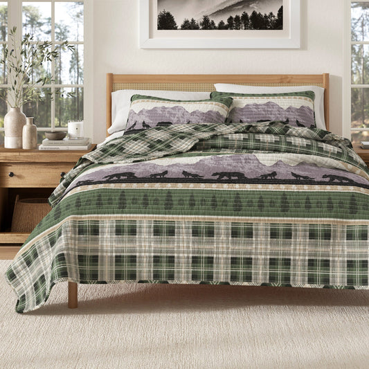 Forest Patchwork Quilt, Salt Creek Lodge Collection