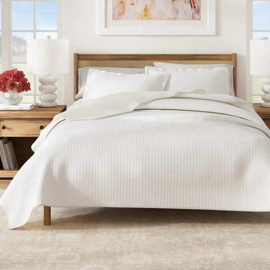 Solid Channel Stitch Quilt - Alicia Collection