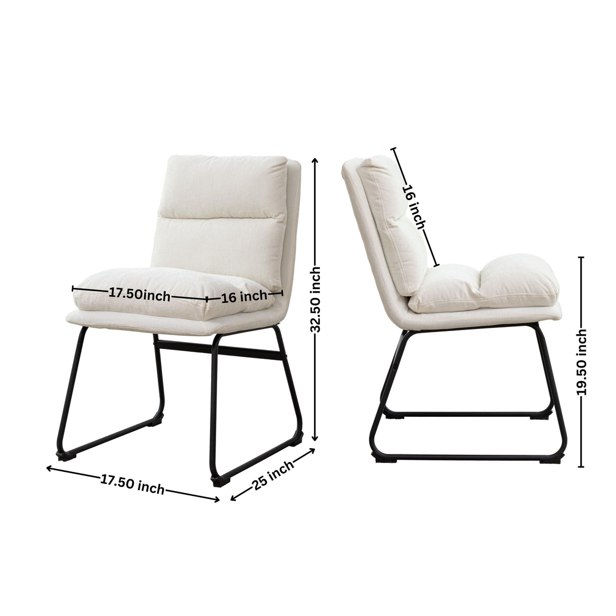 Innes 5-Piece Round Dining Set with Rubberwood Table and Faux Leather Chairs - Vanilla White