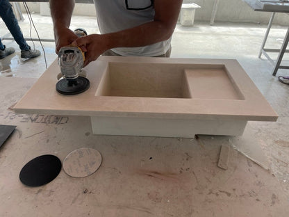 Custom Marble Sink Light Pearl (NS-049)
