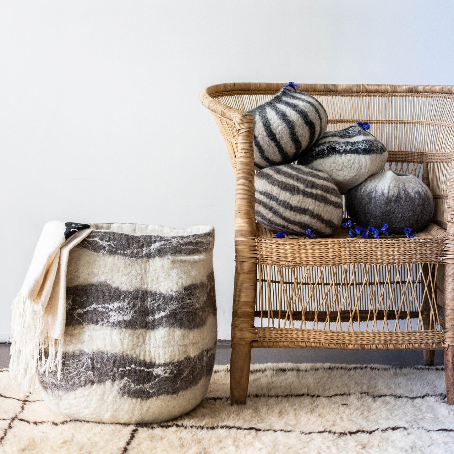 Ingobozi Woven Wool African Storage Basket