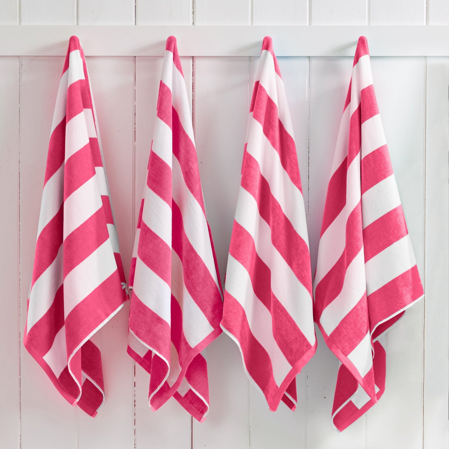 Cotton Velour Cabana Stripe Beach Towel - Novia Collection.