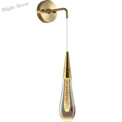 Italian Crystal Wall Lights - LED Creative Raindrops Wall Lamp for Restaurant, Bedroom, Bedside Decor, Corridor Cristal Sconces Lamp