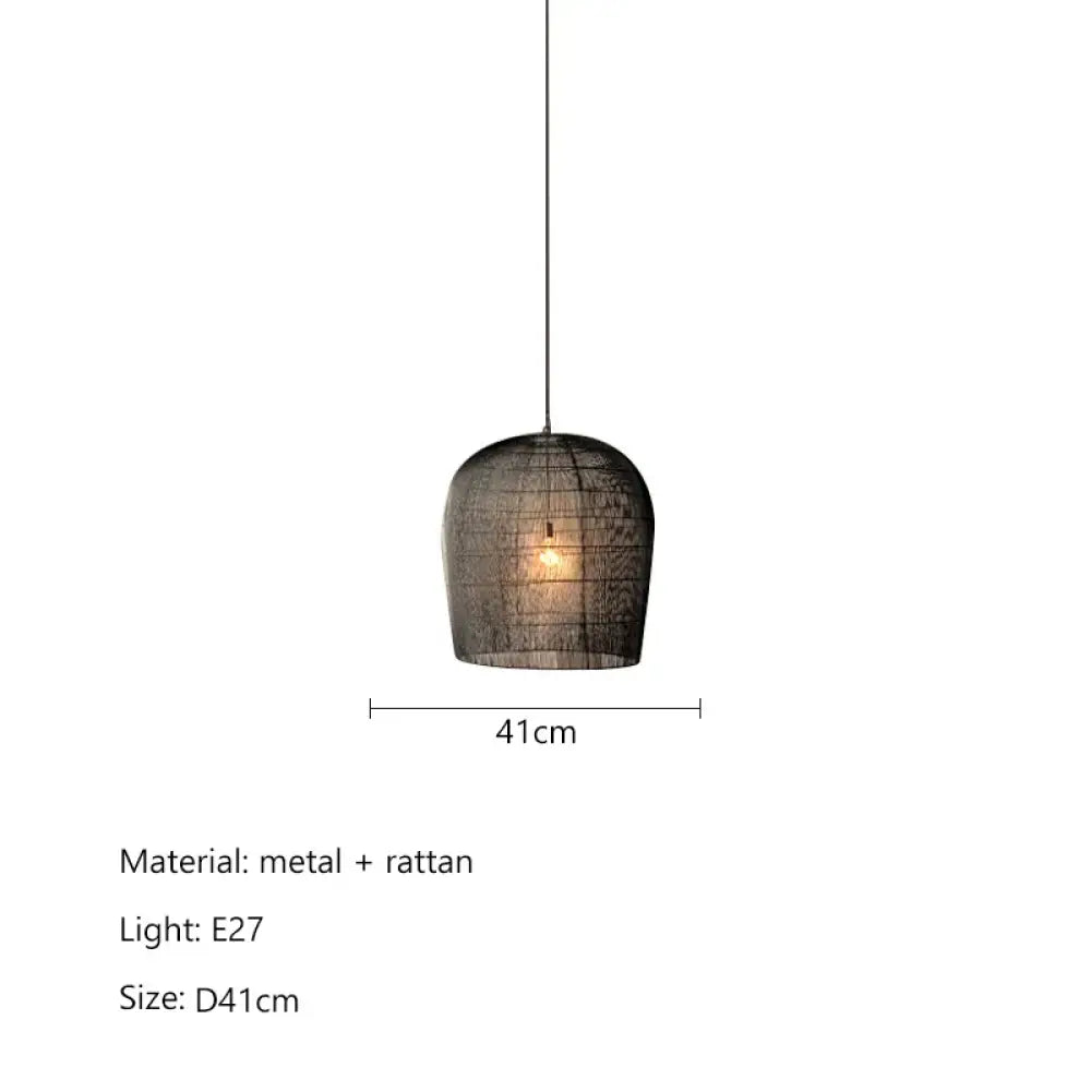 Japanese LED Rattan Pendant Light | Dining Room Lighting