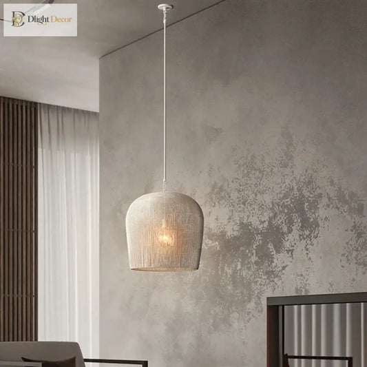 Japanese LED Rattan Pendant Light | Dining Room Lighting