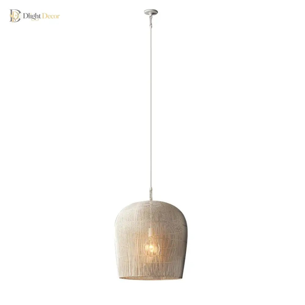 Japanese LED Rattan Pendant Light | Dining Room Lighting