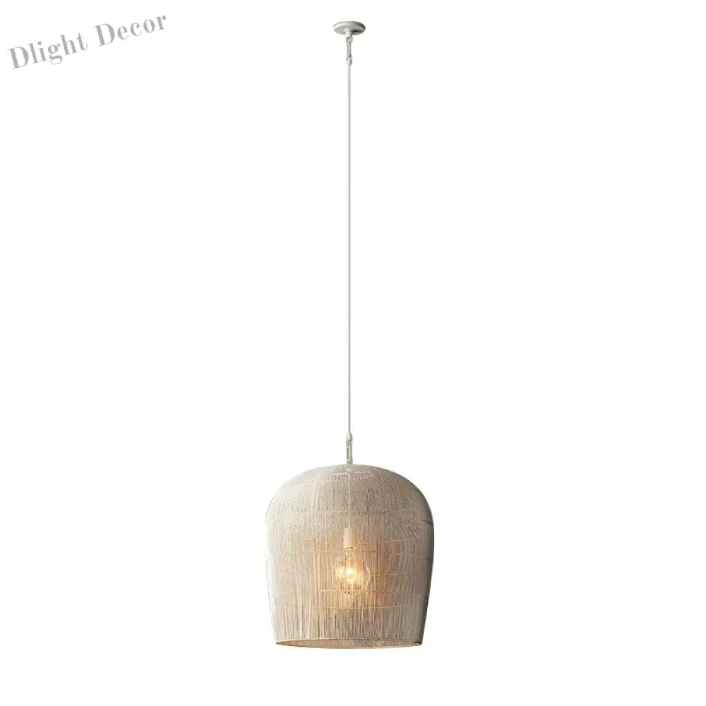 Japanese Wabi-Sabi Wind Handmade Rattan LED Pendant Lights - Illuminate Your Dining Room, Bar, Bedroom, and More with Rustic Elegance