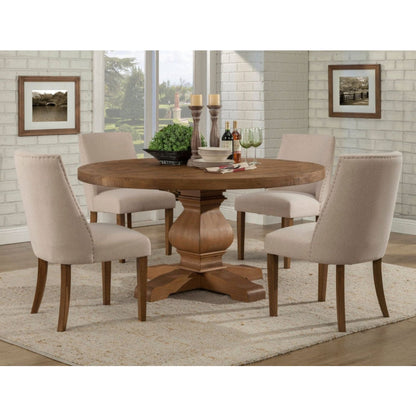 Kensington Round Dining Table, Reclaimed Natural