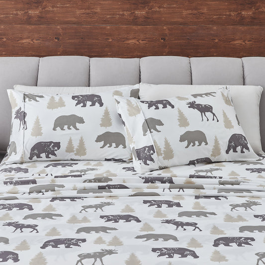 Microfiber Lodge Printed Sheet Set - Mountain Ridge Collection