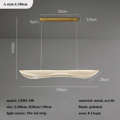 LED Acrylic Chandelier | Modern Dining Room Lighting