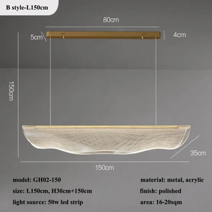LED Acrylic Chandelier | Modern Dining Room Lighting